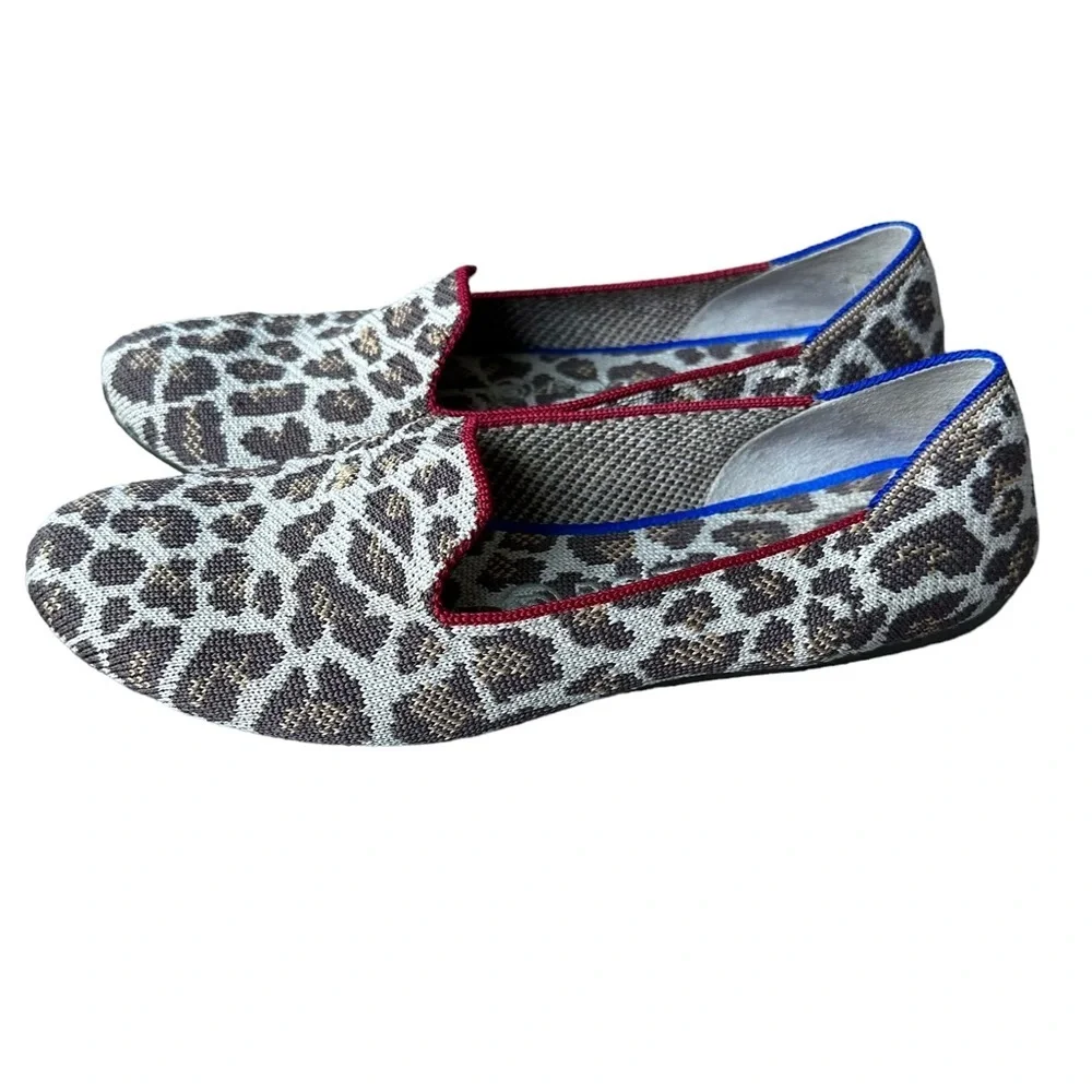 Rothy's Womens Round‎ Toe Leopard Print Loafer Size: 7